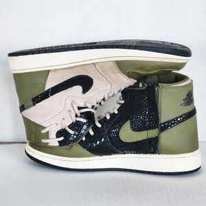 Nike Air Jordan 1 Rebel XX Olive Canvas Black 2018 Women's Size 8.5